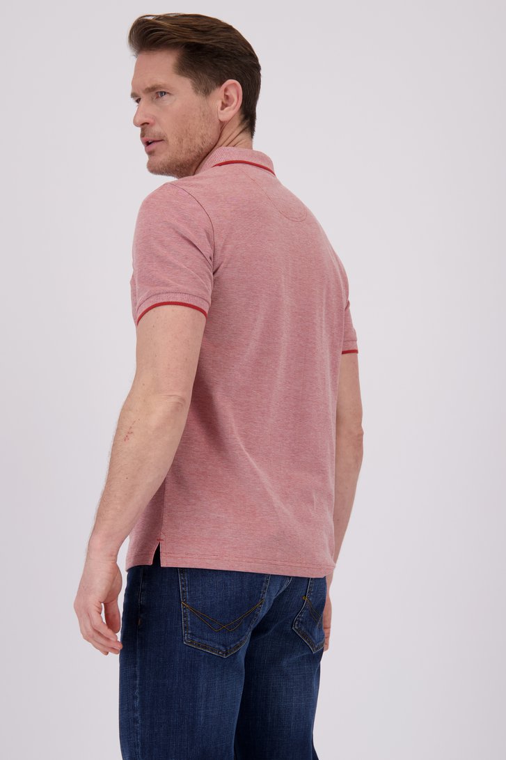 Polo rouge mélangé de Dansaert Blue pour Hommes
