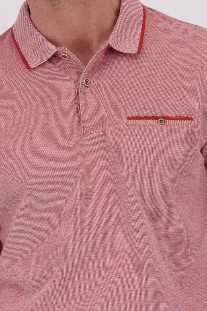 Polo rouge mélangé de Dansaert Blue pour Hommes