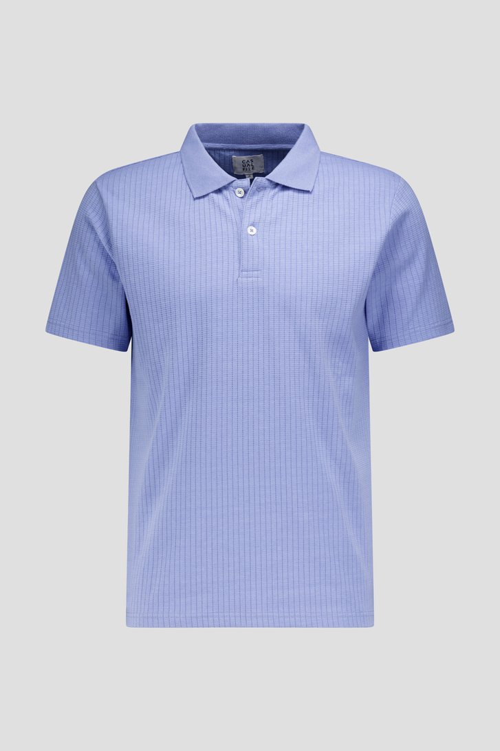 Photo produit 1 de Polo texturé bleu clair de Casual Five pour Hommes