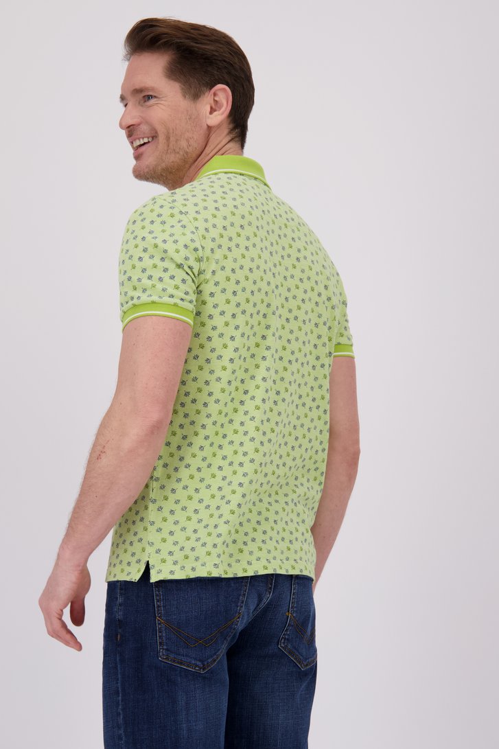Polo vert à imprimé bleu de Dansaert Blue pour Hommes