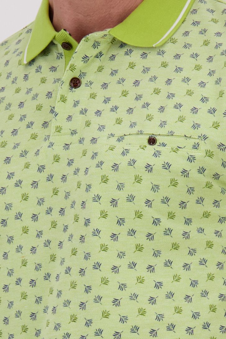 Polo vert à imprimé bleu de Dansaert Blue pour Hommes