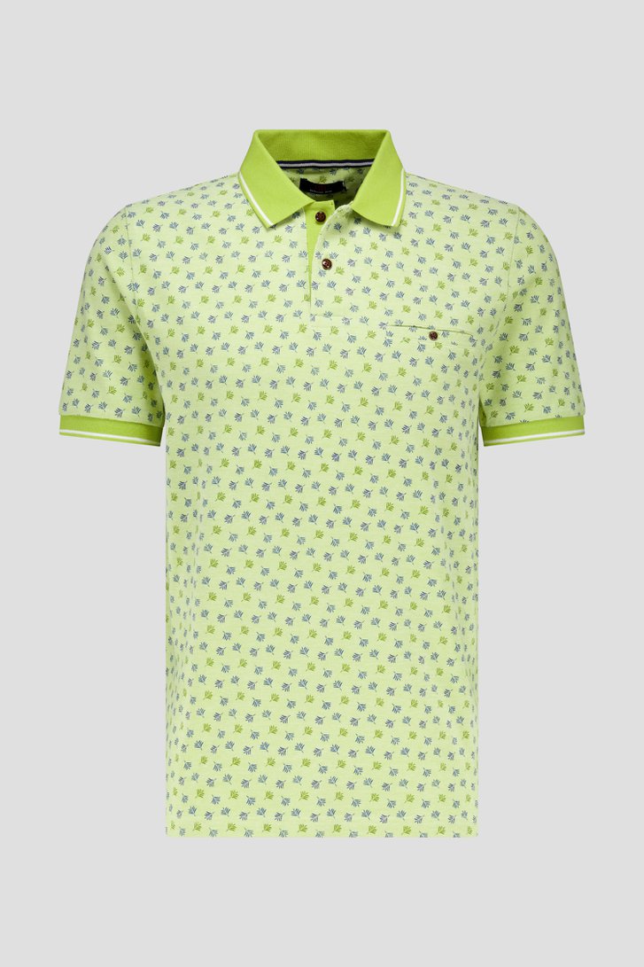 Polo vert à imprimé bleu de Dansaert Blue pour Hommes