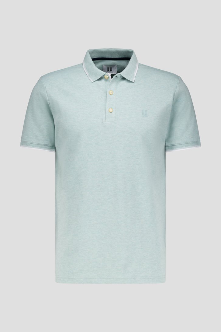 Polo vert avec boutons et rayures blanches de Upper East pour Hommes