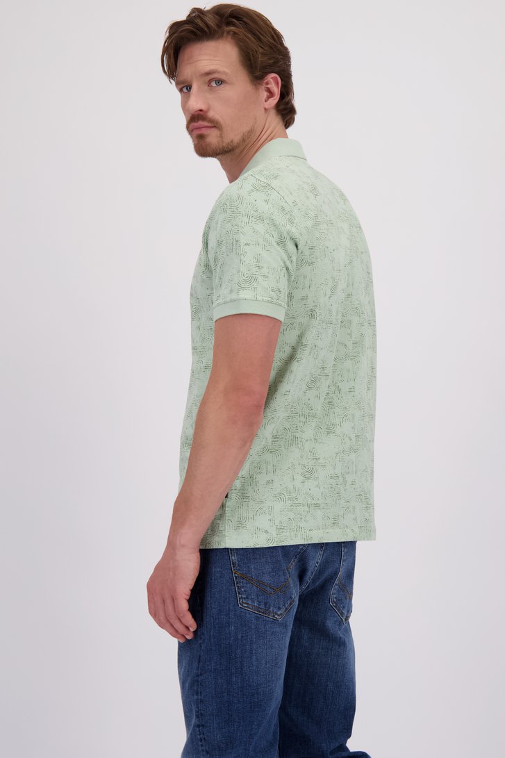 Le dos de Polo vert clair à imprimé graphique de Bluefields pour Hommes