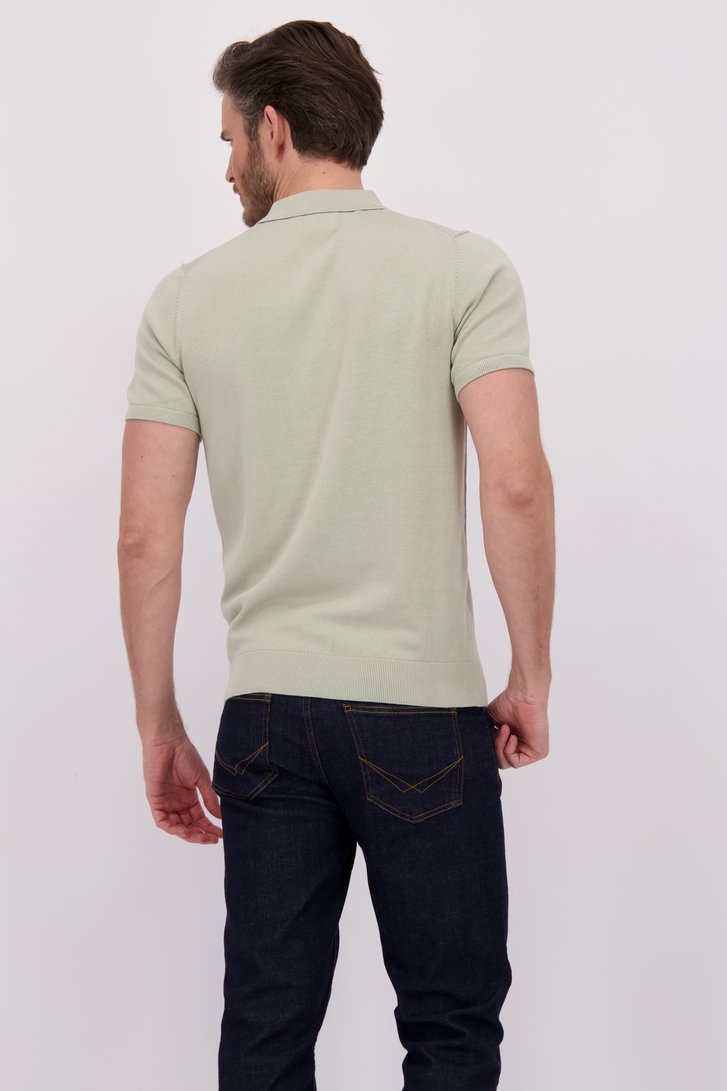 Le dos de Polo vert clair à manches courtes de Michaelis pour Hommes