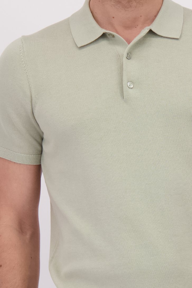 Détail de Polo vert clair à manches courtes de Michaelis pour Hommes