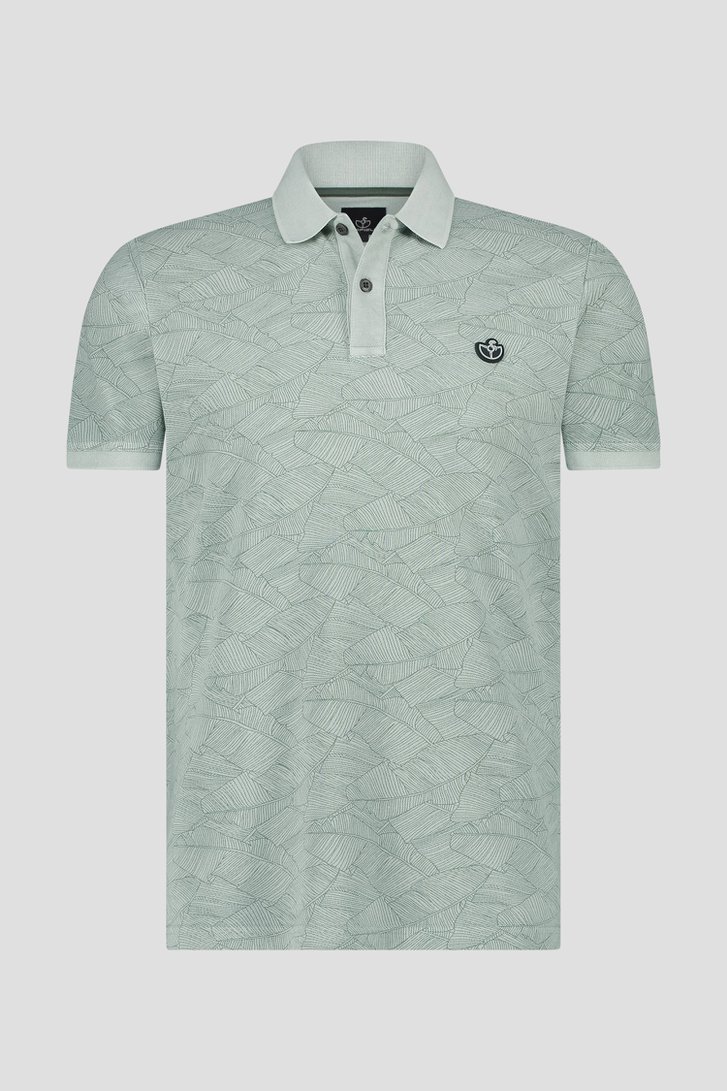Polo vert clair à motif feuilles de Bluefields pour Hommes