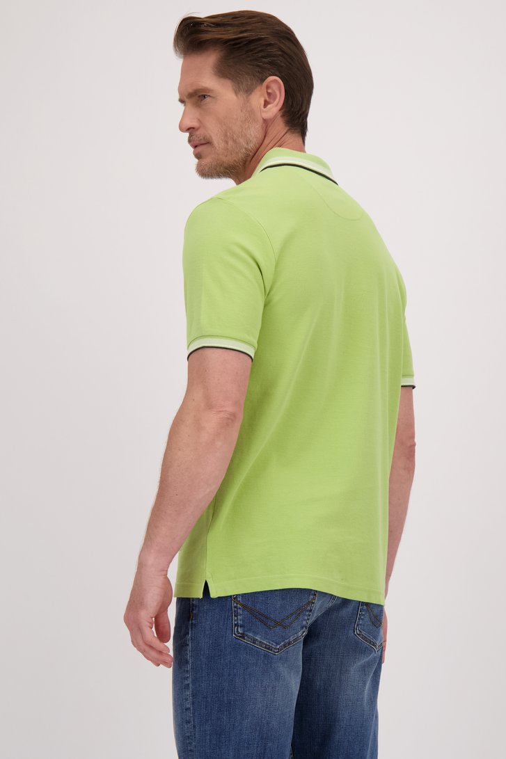 Le dos de Polo vert clair avec accent blanc de Dansaert Blue pour Hommes