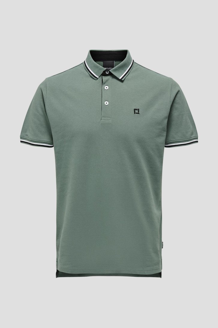 Photo produit 1 de Polo vert foncé à manches courtes de Only & Sons pour Hommes