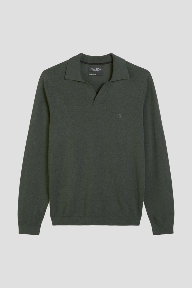 Photo produit 1 de Polo vert foncé avec laine de Marc O'Polo pour Hommes