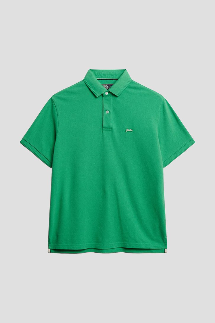 Photo produit 1 de Polo verte en tissu piqué de Superdry pour Hommes