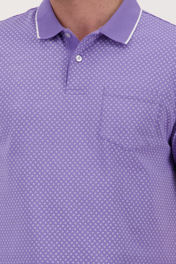 Polo violet à l'imprimé délicat et écru de Dansaert Blue pour Hommes