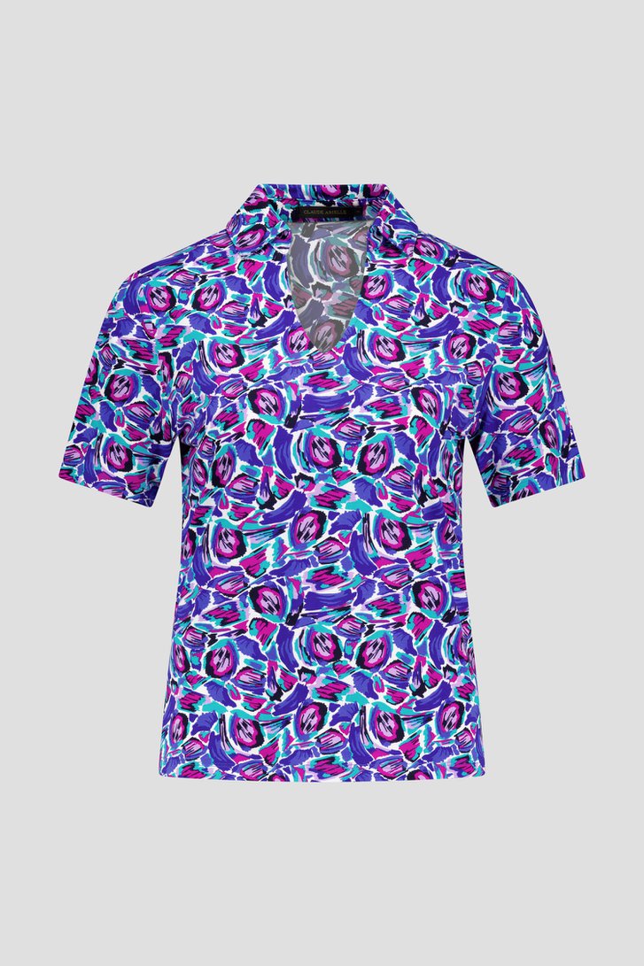 Polo violet avec imprimé de Claude Arielle pour Femmes
