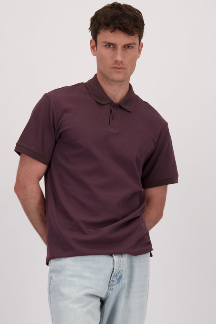 Le devant de Polo violet foncé à manches courtes de Only & Sons pour Hommes