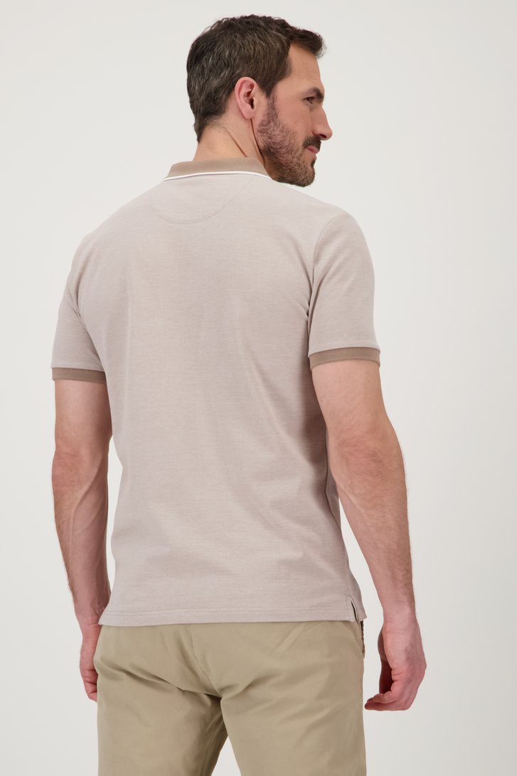 Polo zippé beige  de Upper East pour Hommes