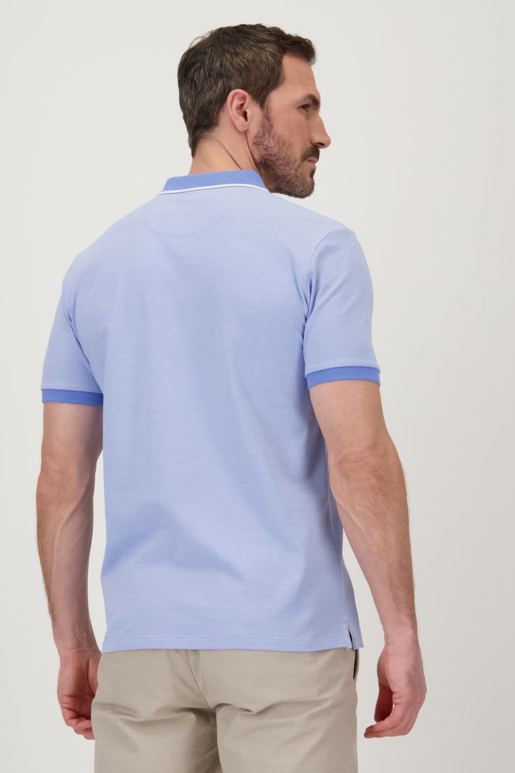 Polo zippé bleu clair  de Upper East pour Hommes