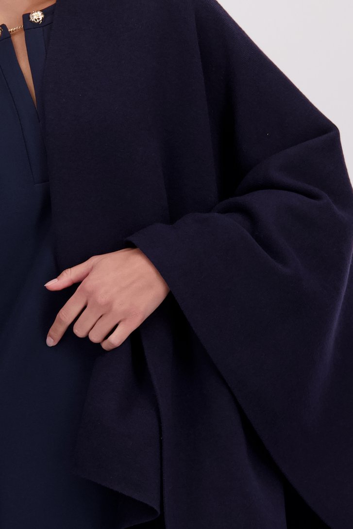 Détail de Poncho bleu marine  de D'Auvry pour Femmes