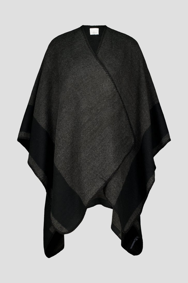 Poncho gris-noir  de Only Carmakoma pour Femmes