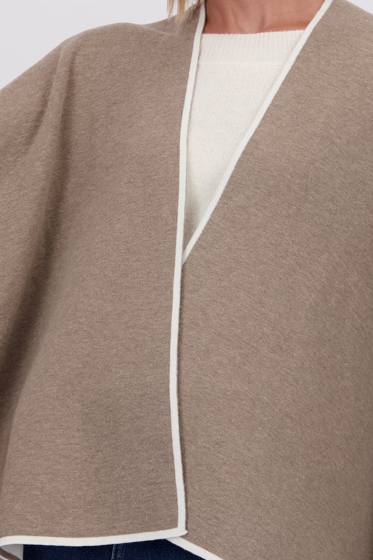 Détail de Poncho gris - réversible de D'Auvry pour Femmes