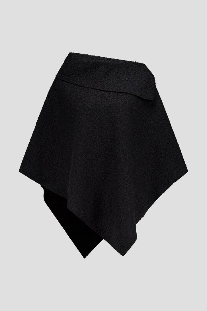 Photo produit 1 de Poncho noir effet bouclé de Modeno pour Femmes
