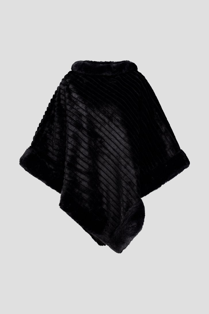 Photo produit 1 de Poncho noire en fausse fourrure de Liberty Island pour Femmes