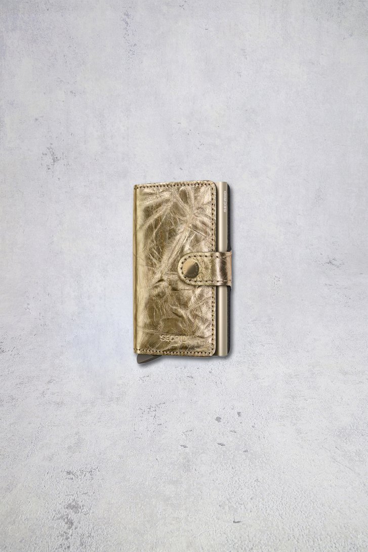 Le devant de Porte-cartes doré - Miniwallet crunch de Secri pour Femmes