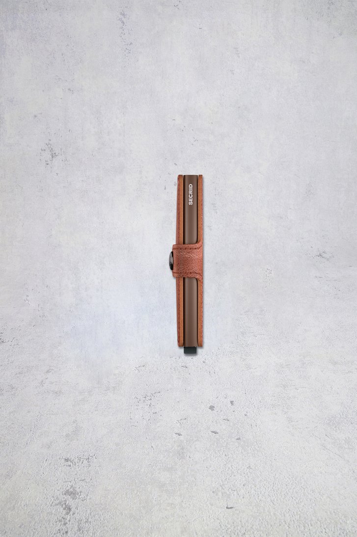 Le dos de Porte-cartes en cuir cognac - Miniwallet vintage de Secri pour Hommes
