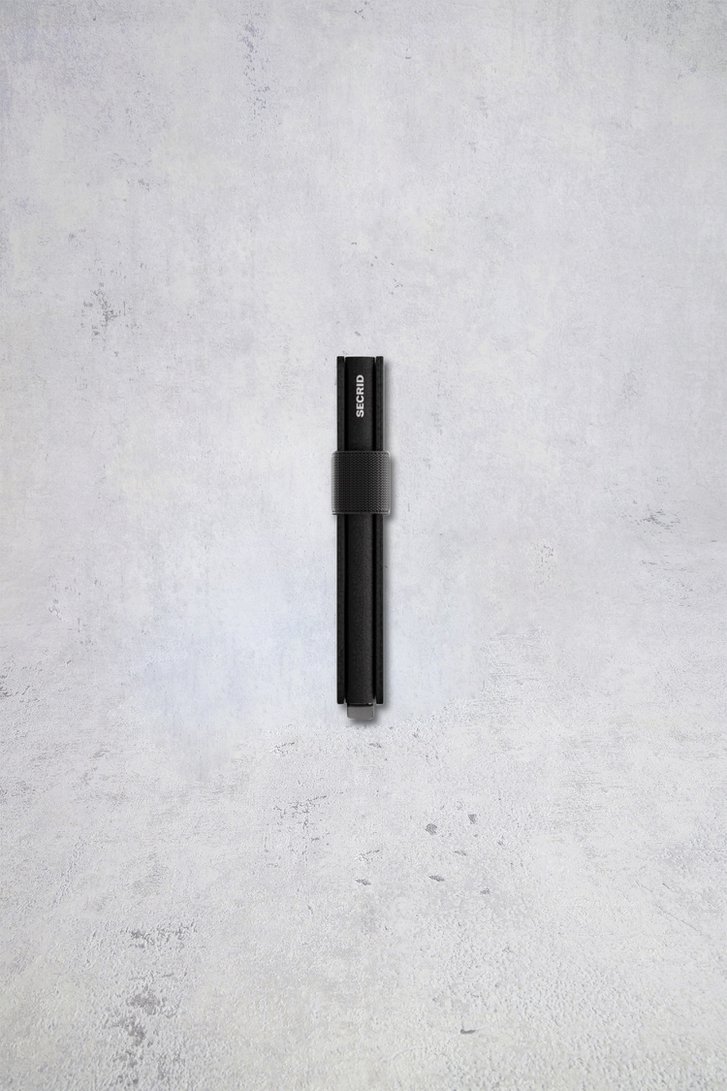 Le dos de Porte-cartes en cuir noir mat - Bandwallet TPU de Secri pour Hommes