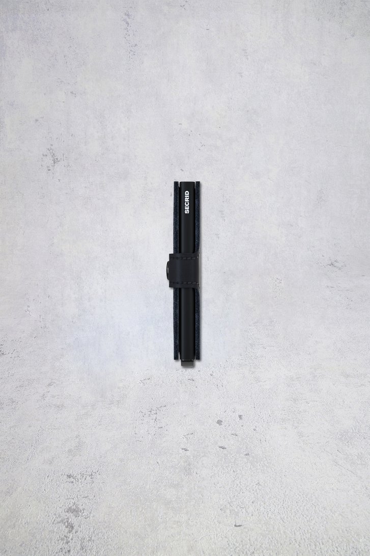 Le dos de Porte-cartes en cuir noir - Miniwallet matte de Secri pour Hommes
