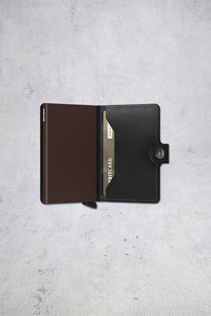 Détail de Porte-cartes en cuir noir  - Miniwallet original de Secri pour Hommes