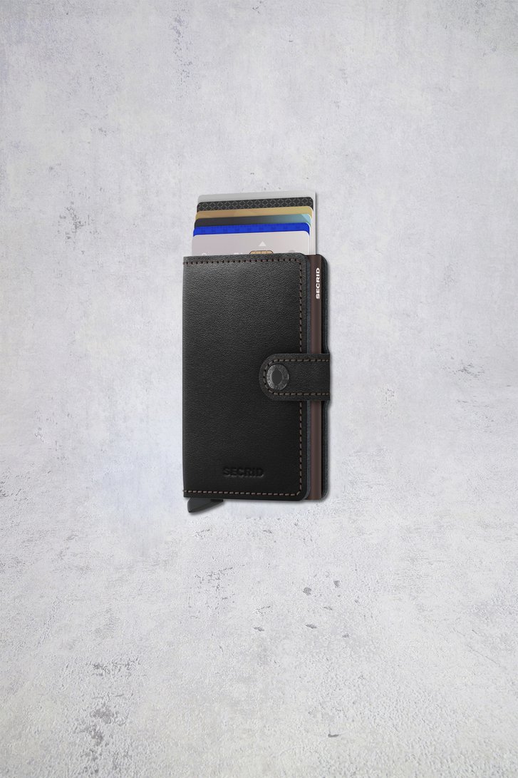 Photo supplémentaire 1 de Porte-cartes en cuir noir  - Miniwallet original de Secri pour Hommes