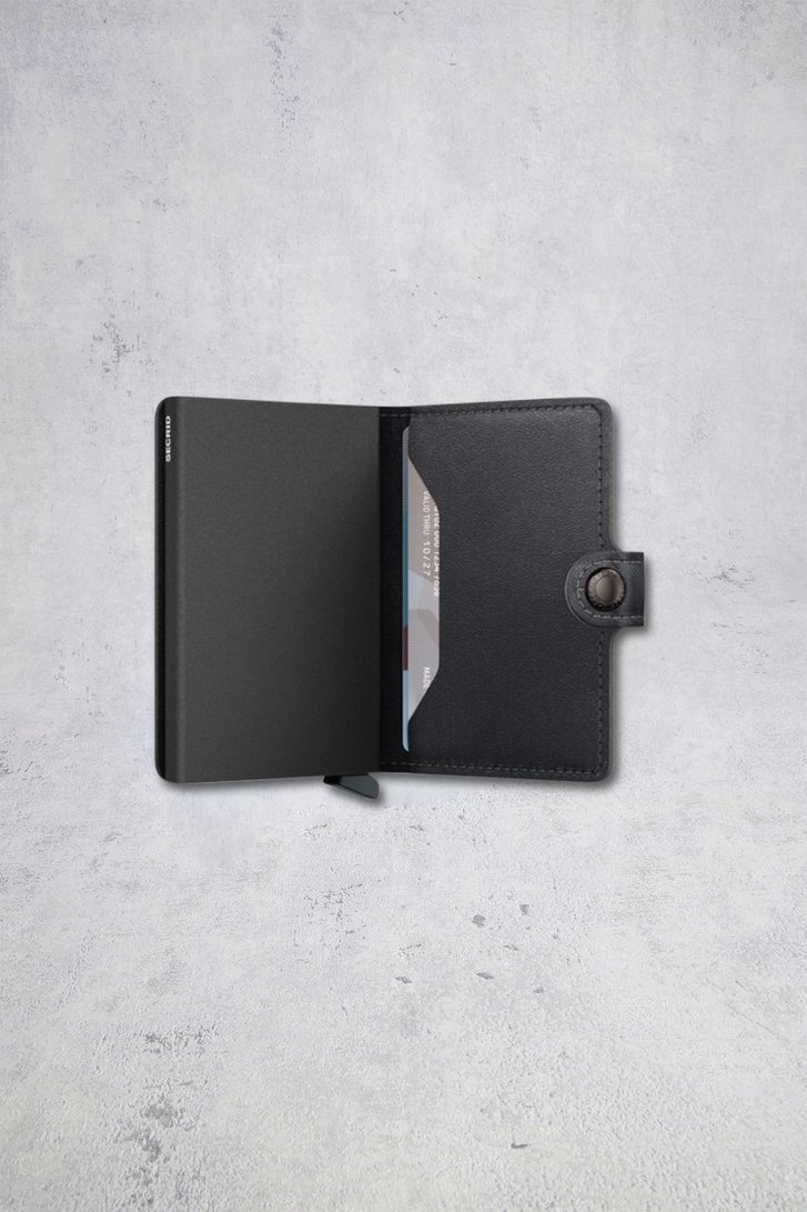Détail de Porte-cartes en cuir noir - Miniwallet original de Secri pour Hommes