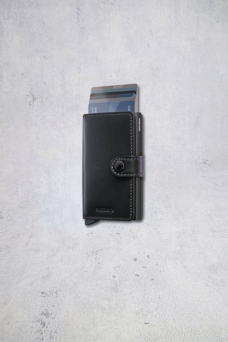 Photo supplémentaire 1 de Porte-cartes en cuir noir - Miniwallet original de Secri pour Hommes