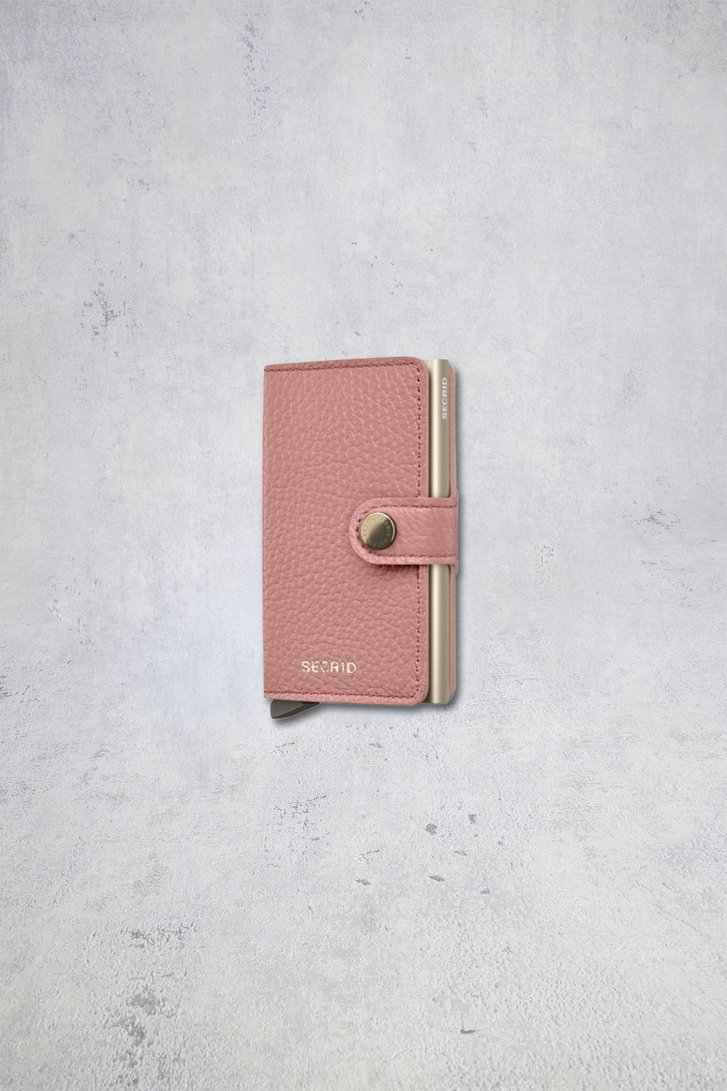 Le devant de Porte-cartes en cuir rose - Miniwallet Pebble de Secri pour Femmes