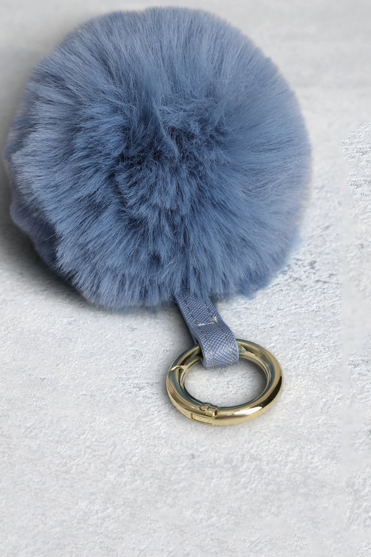Porte-clés en fausse fourrure bleue claire de Liberty Island pour Femmes
