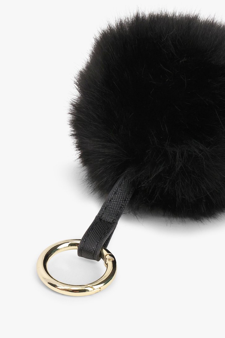 Porte-clés en fausse fourrure noire de Liberty Island pour Femmes