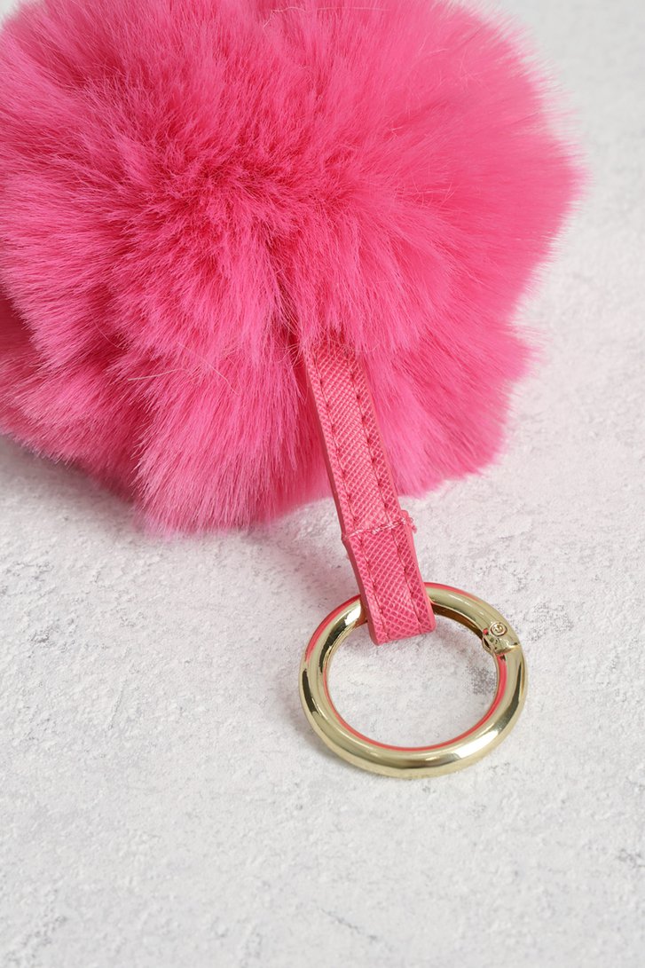 Porte-clés en fausse fourrure rose de Liberty Island pour Femmes