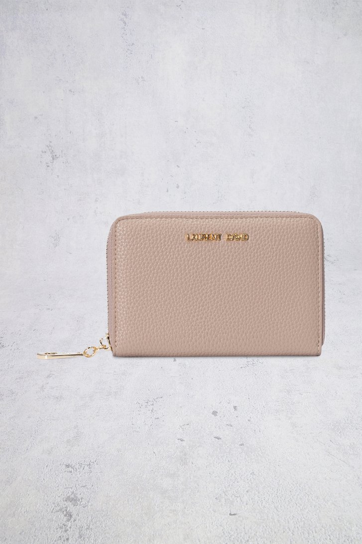 Le devant de Portefeuille taupe de Laurent David pour Femmes