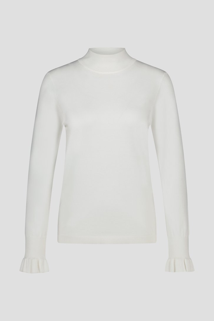 Pull à col montant écru de Claude Arielle pour Femmes