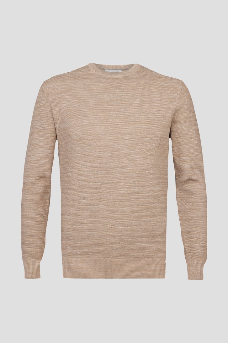 Pull à col rond gris-brun de Michaelis pour Hommes