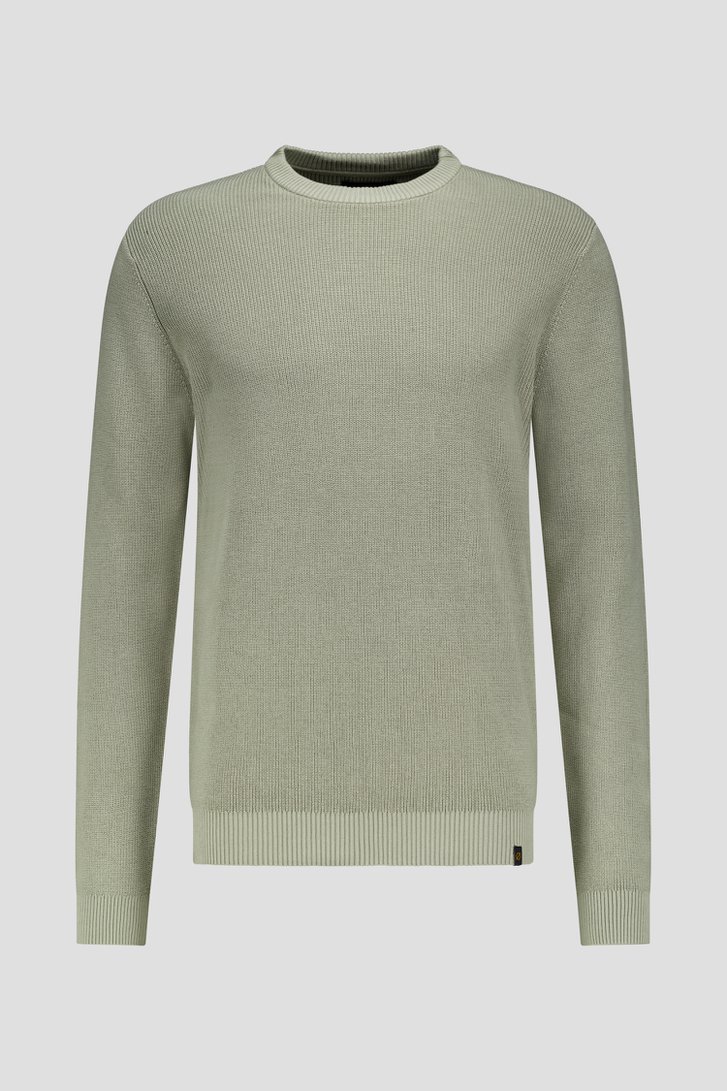 Photo produit 1 de Pull à col rond vert clair de Ravøtt pour Hommes