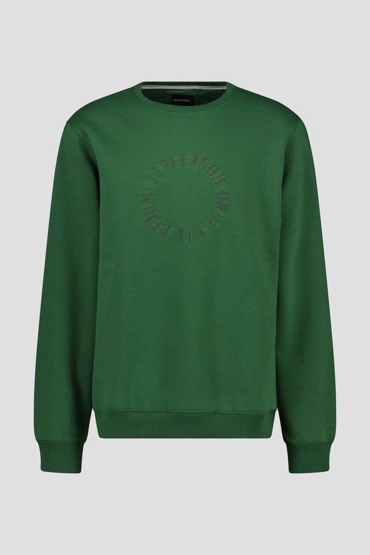 Pull à col rond vert de Jefferson pour Hommes