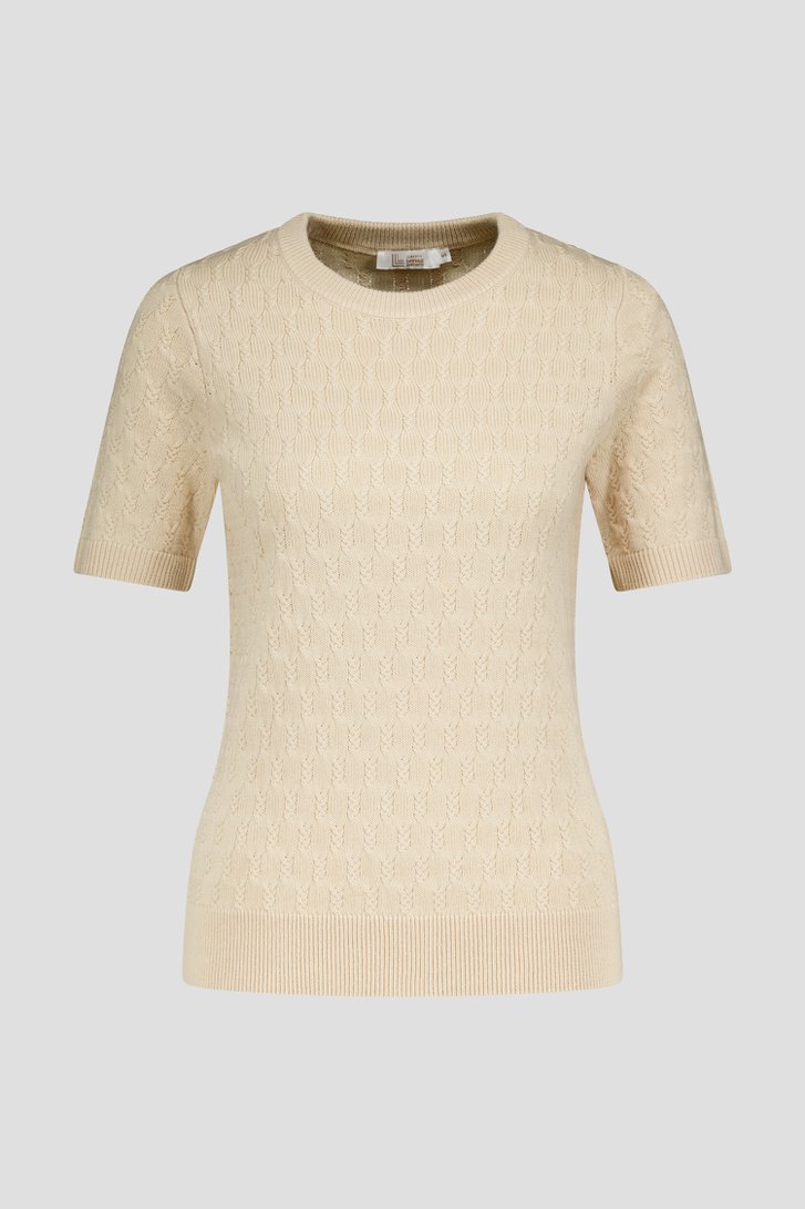 Pull à manches courtes beige de Liberty Loving nature pour Femmes