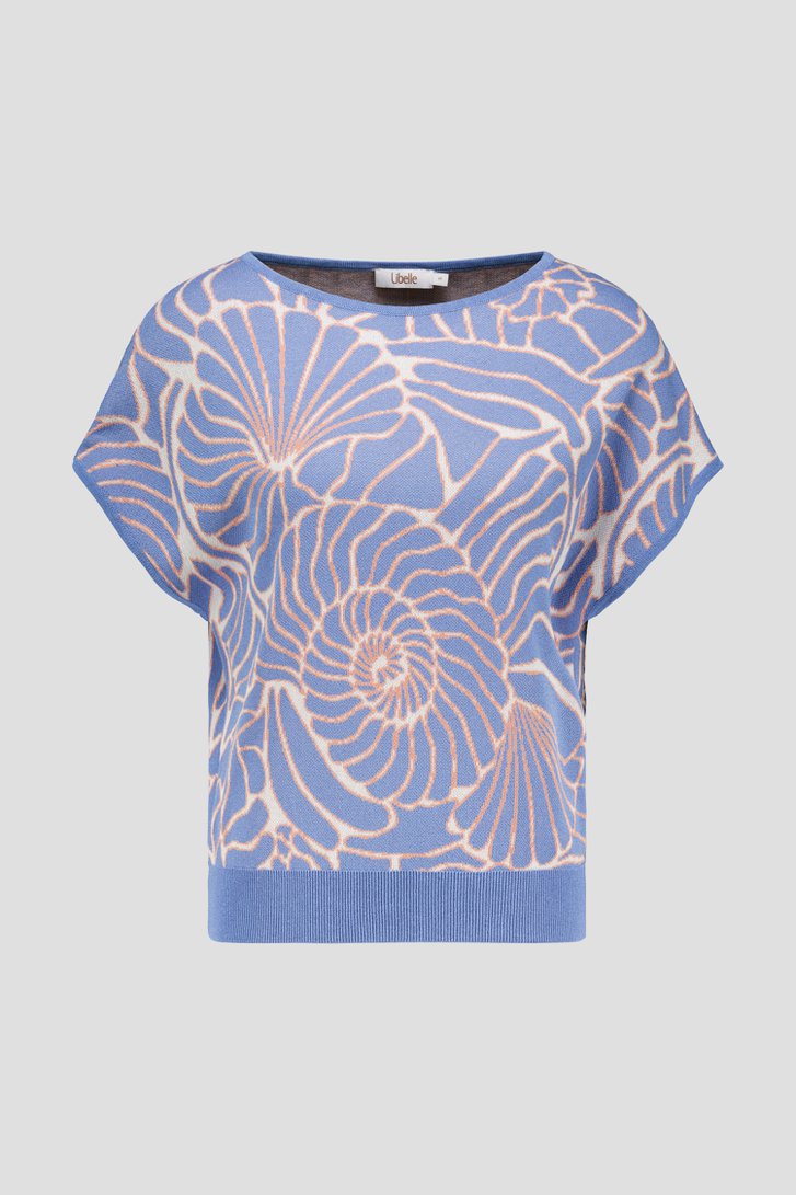 Pull à manches courtes bleu clair de Libelle pour Femmes
