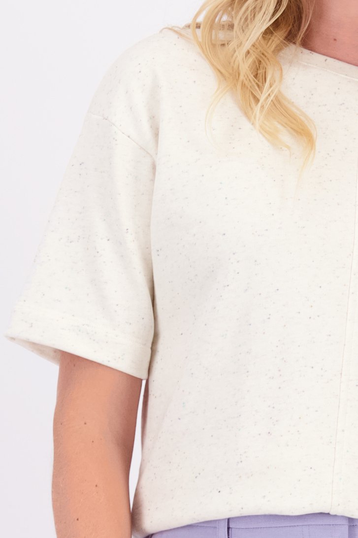 Détail de Pull à manches courtes jaune-beige de Liberty Loving nature pour Femmes