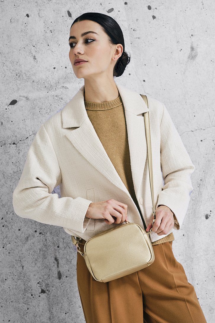 Pull à manches courtes marron clair de Libelle pour Femmes