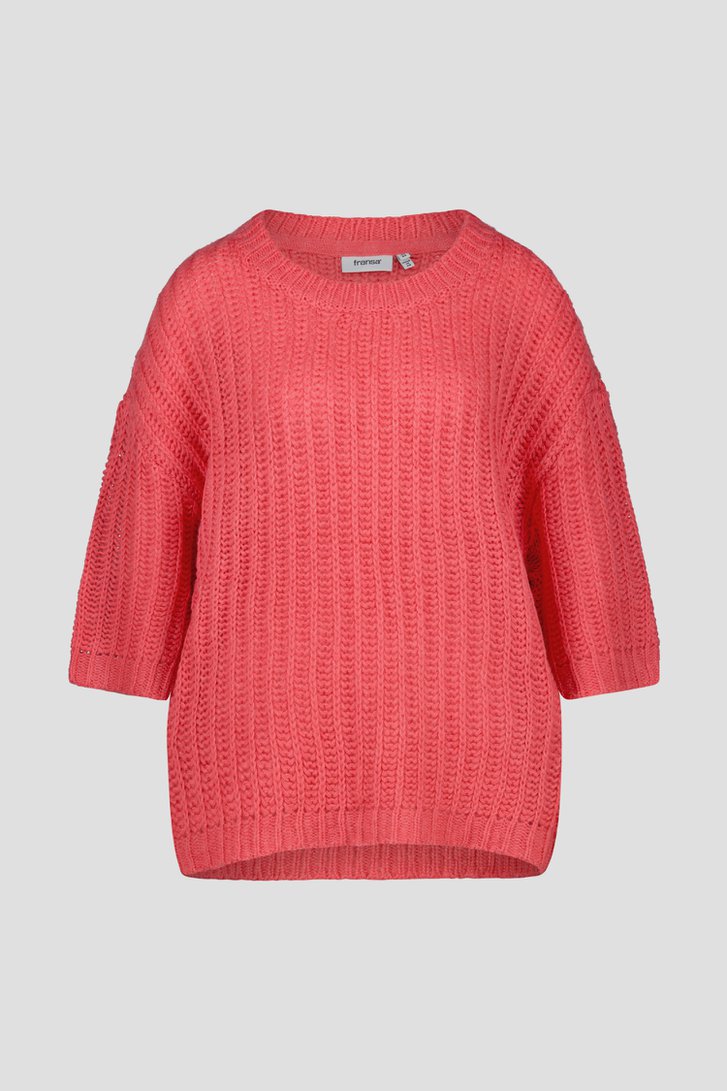 Pull à manches courtes rose vif de Fransa pour Femmes