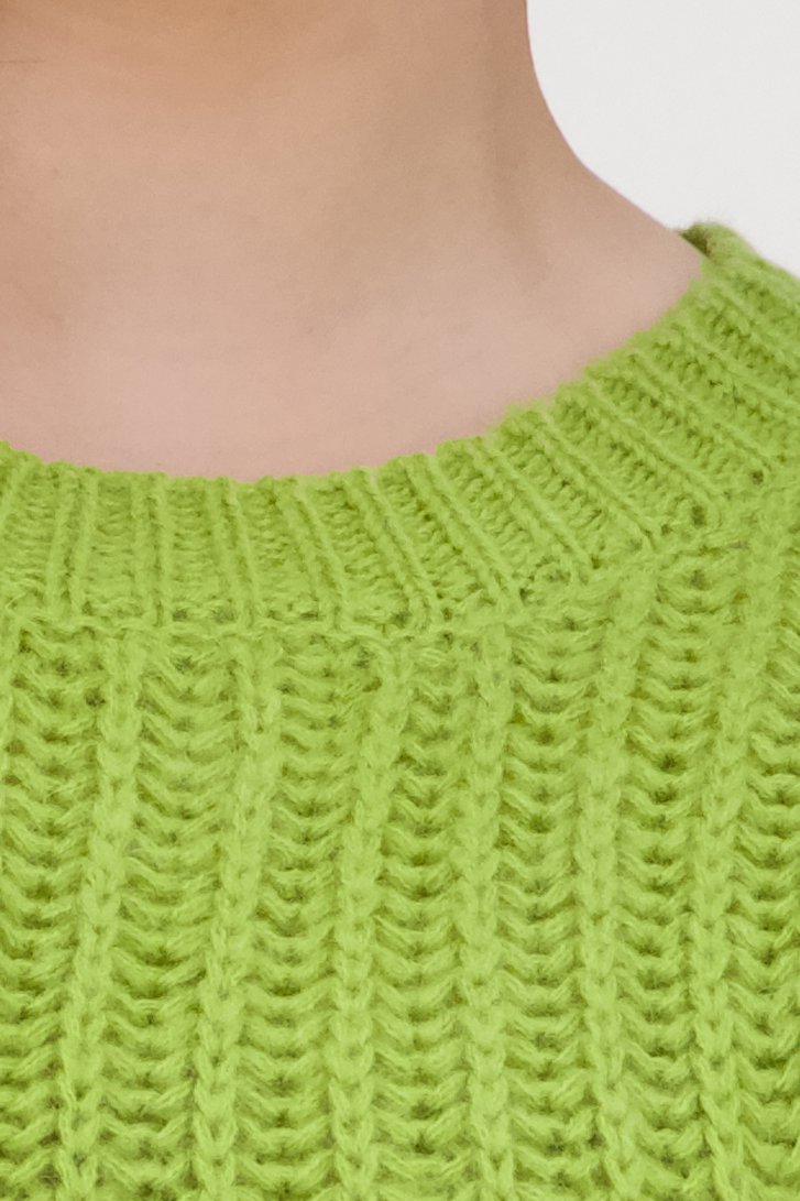 Pull à manches courtes vert de Fransa pour Femmes