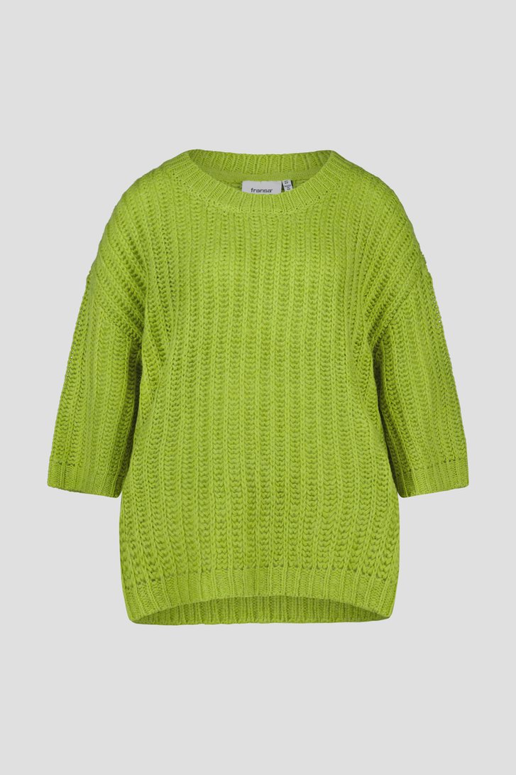 Pull à manches courtes vert de Fransa pour Femmes