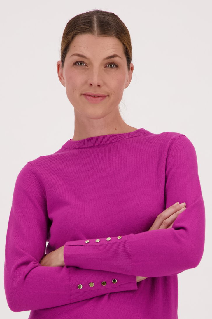 Pull à manches longues rose mauve de Liberty Island pour Femmes